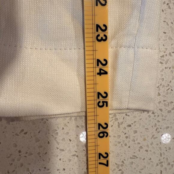 Diane von Furstenberg Linen Blend White Midi Skirt 6 Quiet Luxury Career Chic - Picture 8 of 8